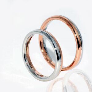 Fedi Bicolor in Oro Bianco e Rosa