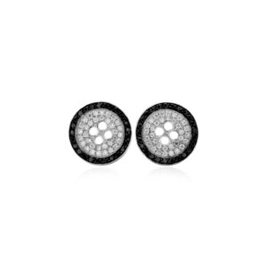Bottoni Small Oro Bianco e Diamanti Bianchi e Black