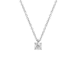 Girocollo Punto Luce in Oro Bianco con Diamante