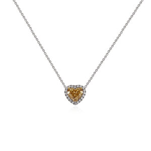 Girocollo in Oro con Diamanti Bianchi e Fancy Cuore