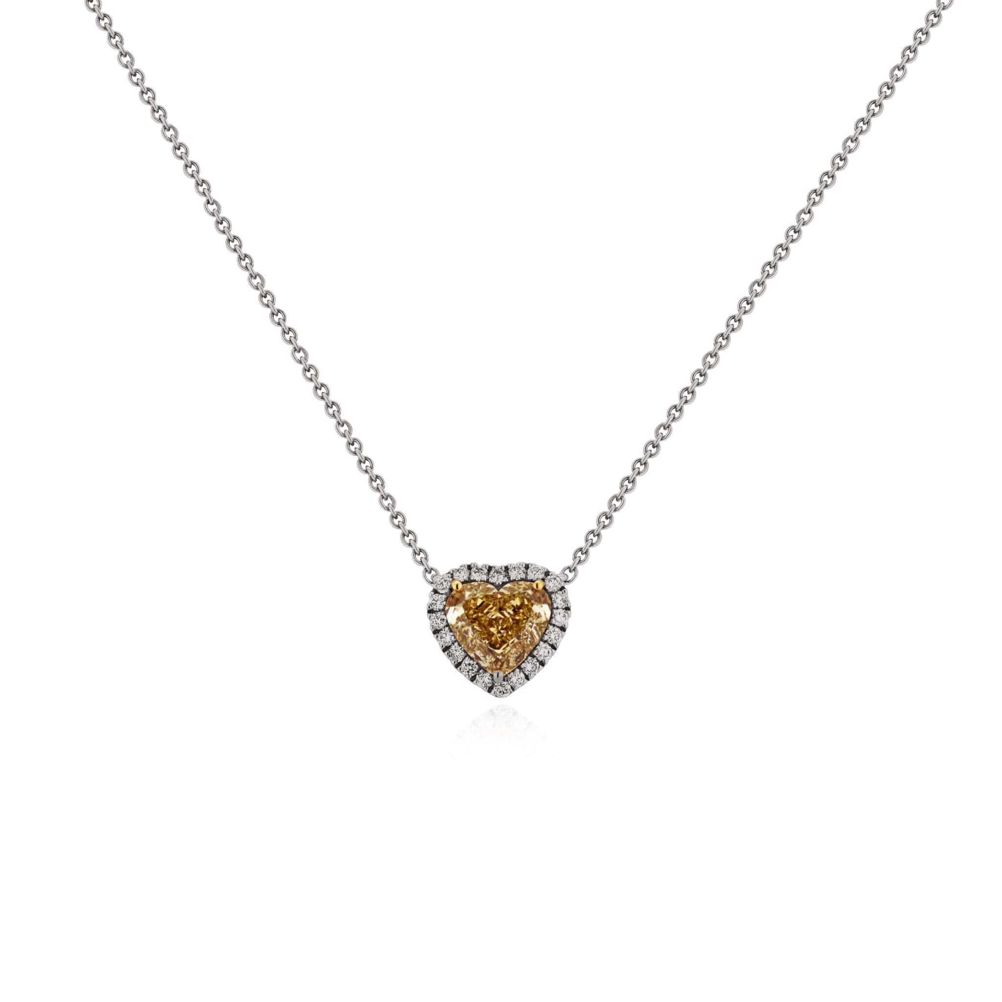 Girocollo in Oro con Diamanti Bianchi e Fancy Cuore