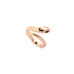 Anello Serpente Oro Rosa e Tzavoriti
