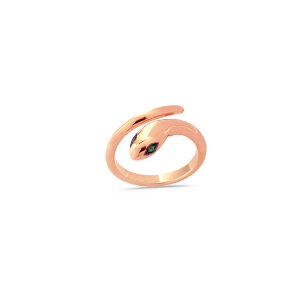 Anello Serpente Oro Rosa e Tzavoriti