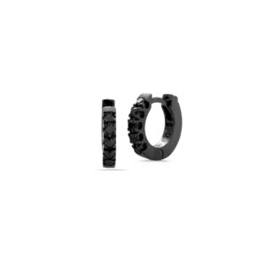 Orecchini Corsarino Oro Bianco Brunito e Diamanti Black