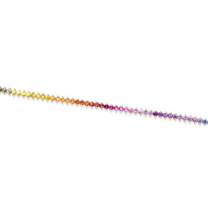 Bracciale Tennis oro Rosa con Zaffiri Multicolor
