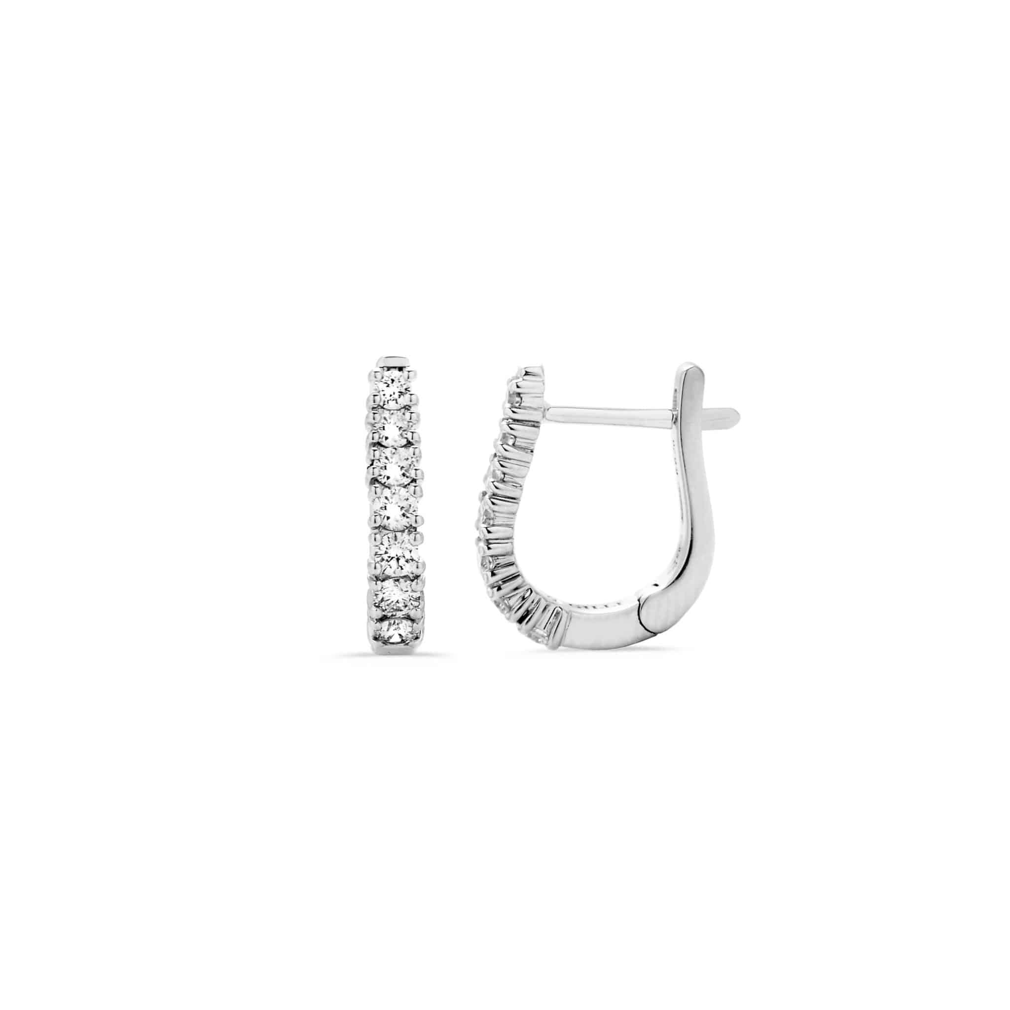 ORECCHINI ORO BIANCO CERCHIO DIAMANTI
